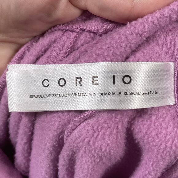 Core 10 Sweatshirt Women's Size Medium Purple Hooded Crewneck Long Sleeve Soft - Picture 4 of 7